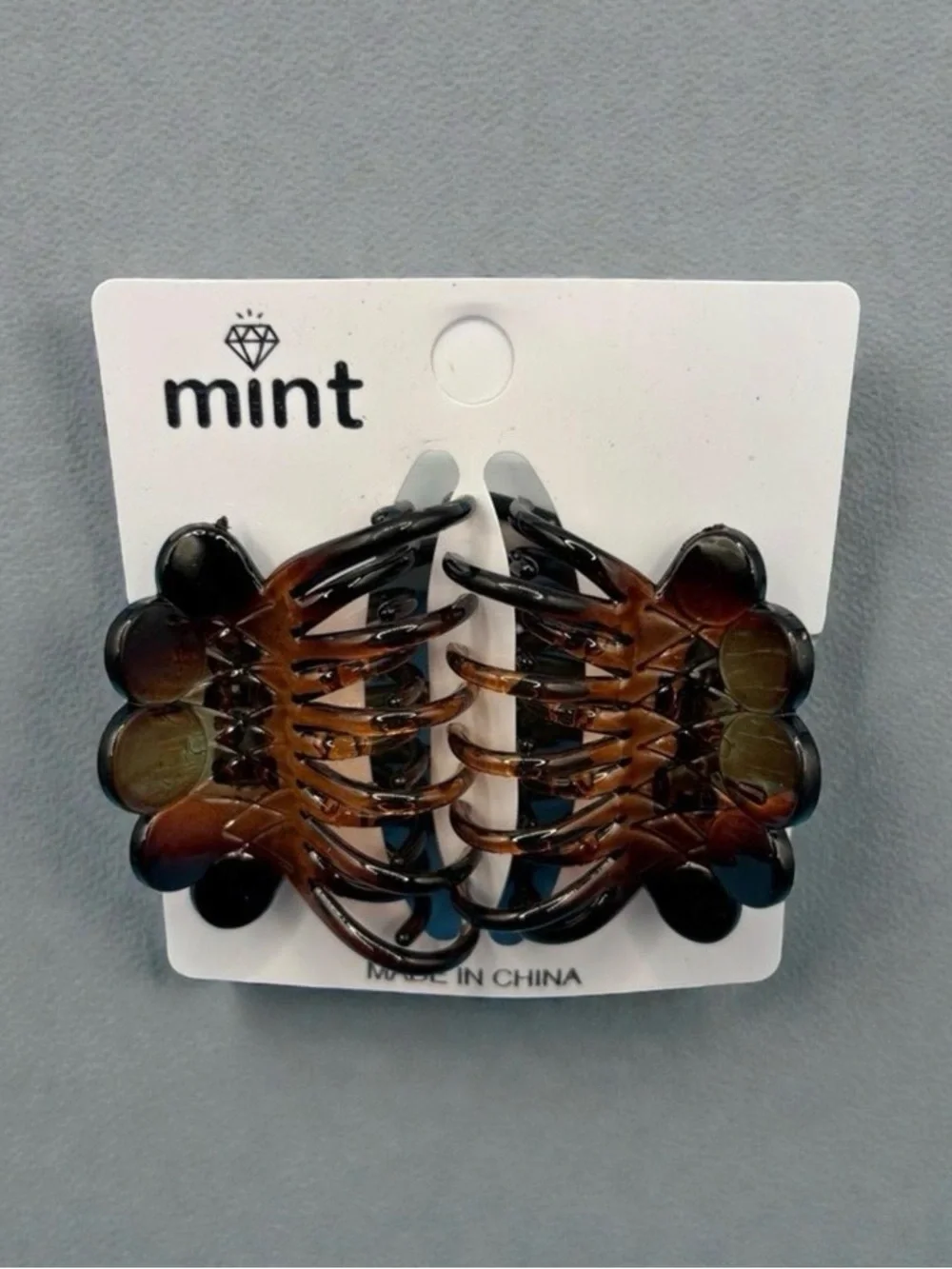 Brown‎ Tortoiseshell Double Hair Claw Clips